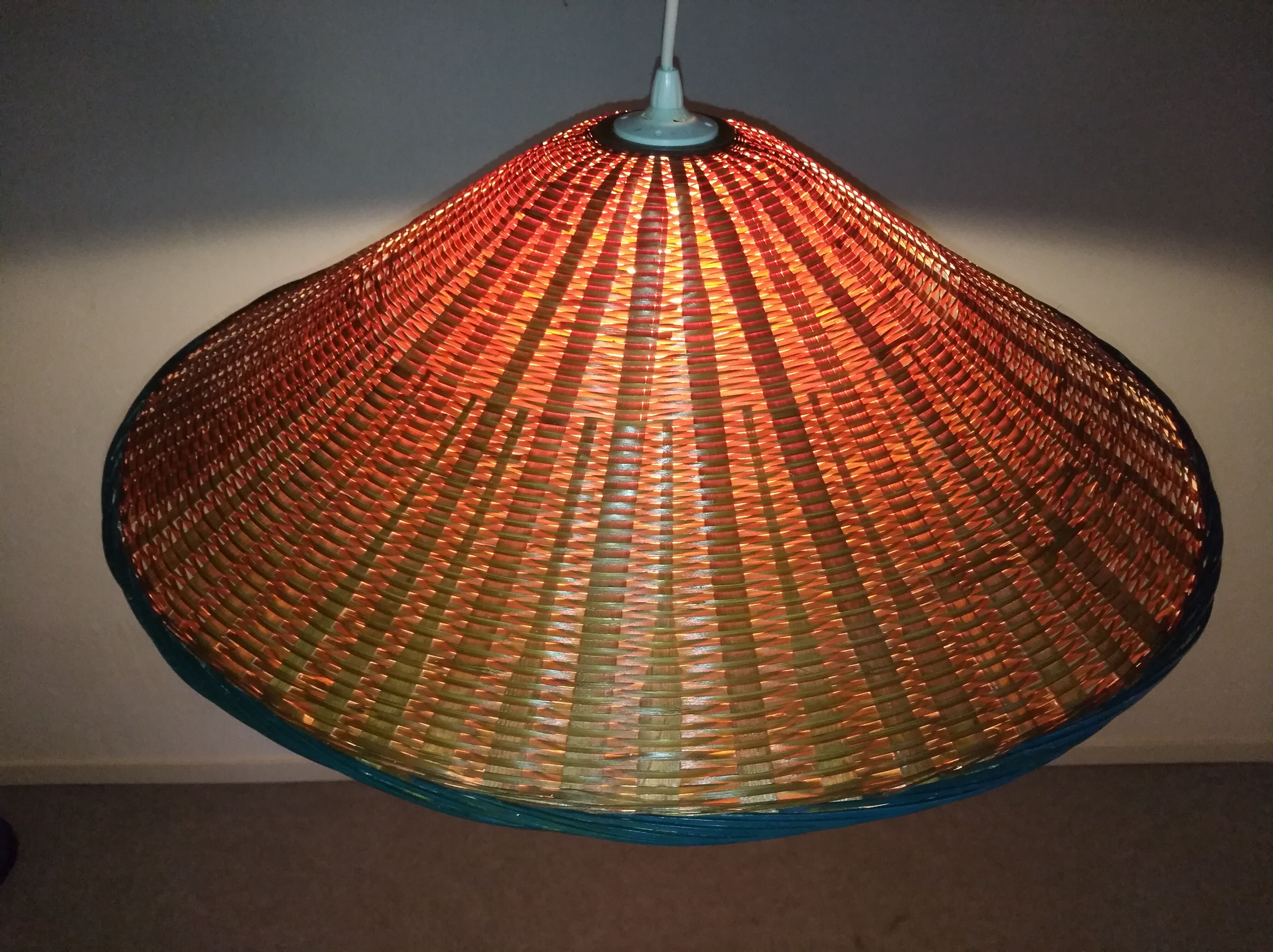 Rattan hanging lamp from the 60/70