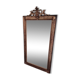 Napoleon 3 period mirror in gilded wood, mercury glass 154 high by 83.5