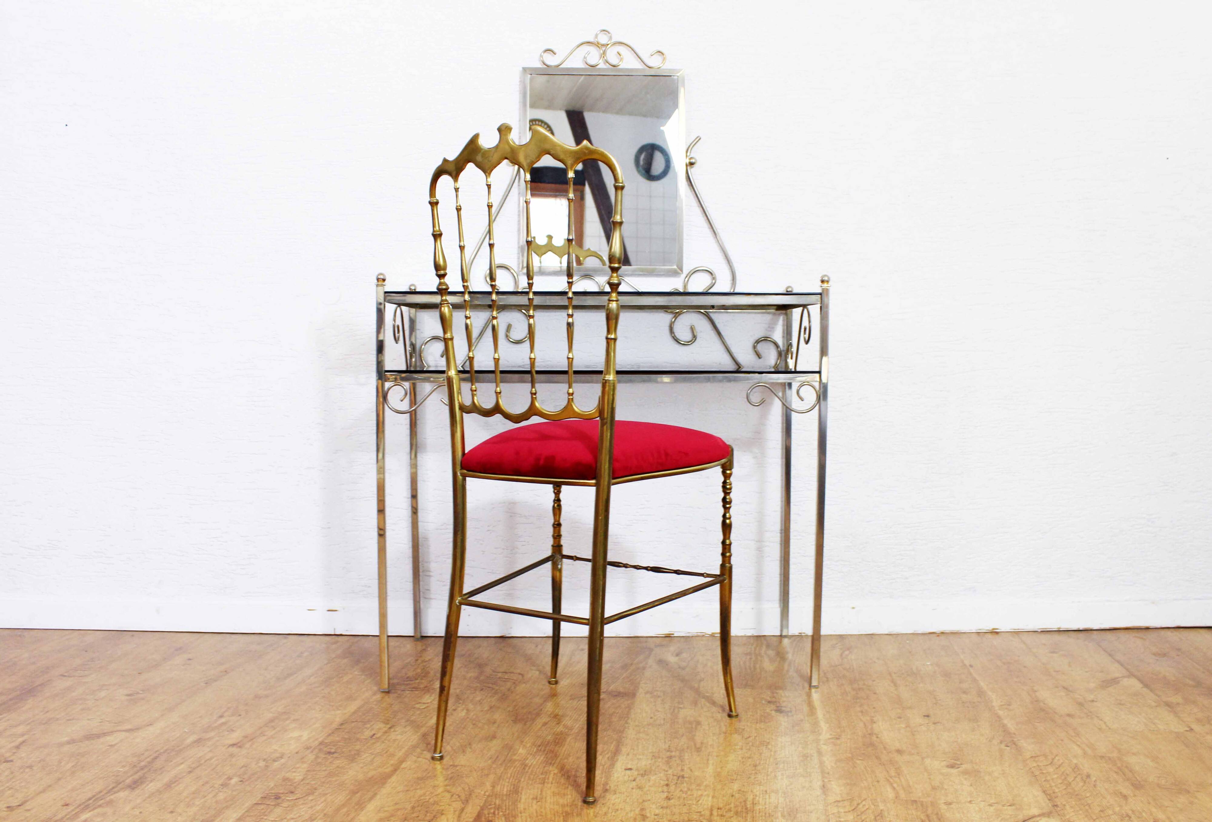 Vintage dressing table and chair Italy 1970