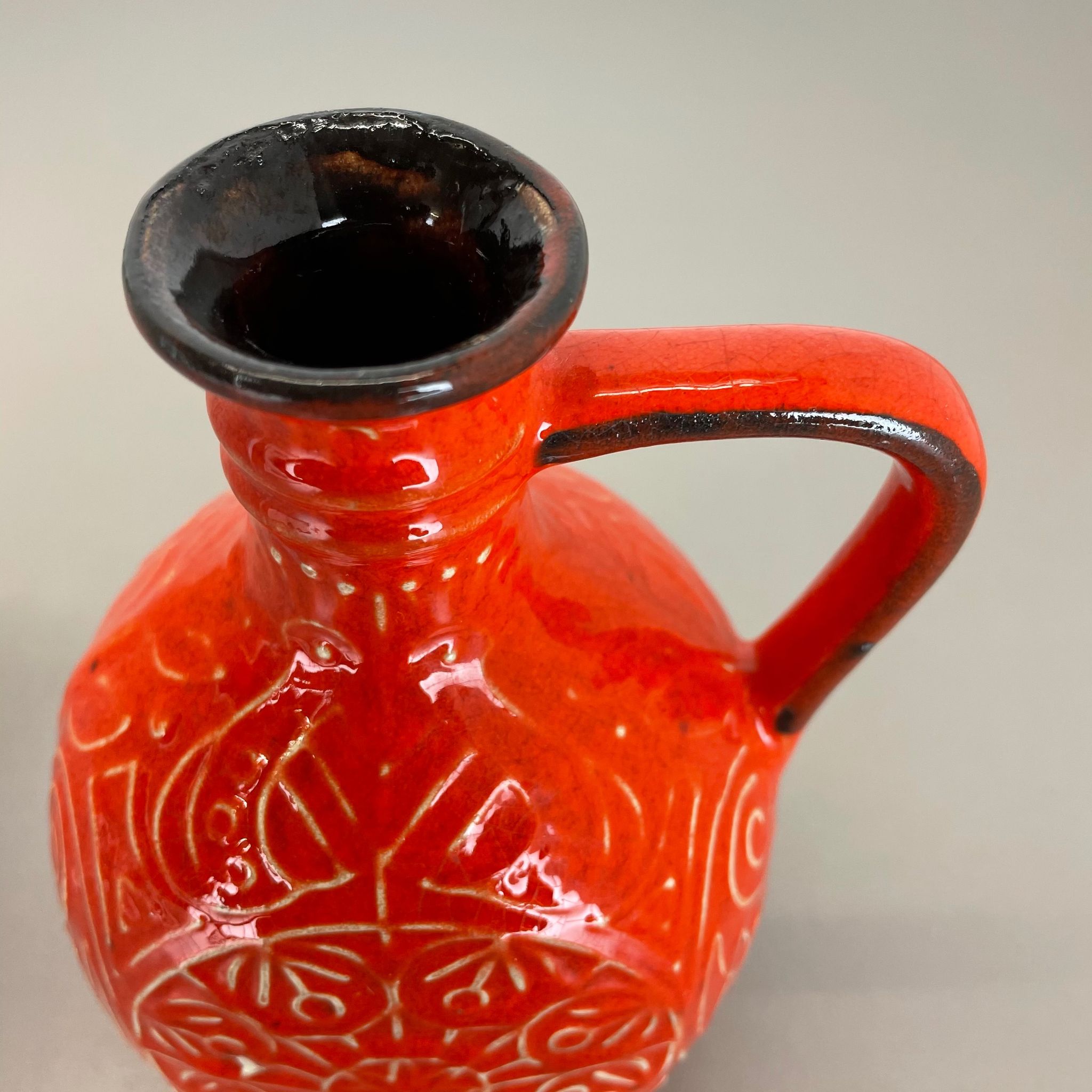 Set of 2 fat lava pottery vase made Bay Ceramics, Germany