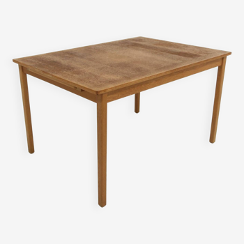 Oak “portfolio” dining room table, Sweden, 1960s