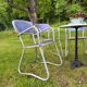 4 designer garden armchairs by Gaston Viort