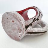 Vintage ceramic terracotta glazed candle holder - 1970s