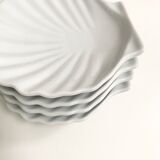 Set of 4 porcelain shells cups