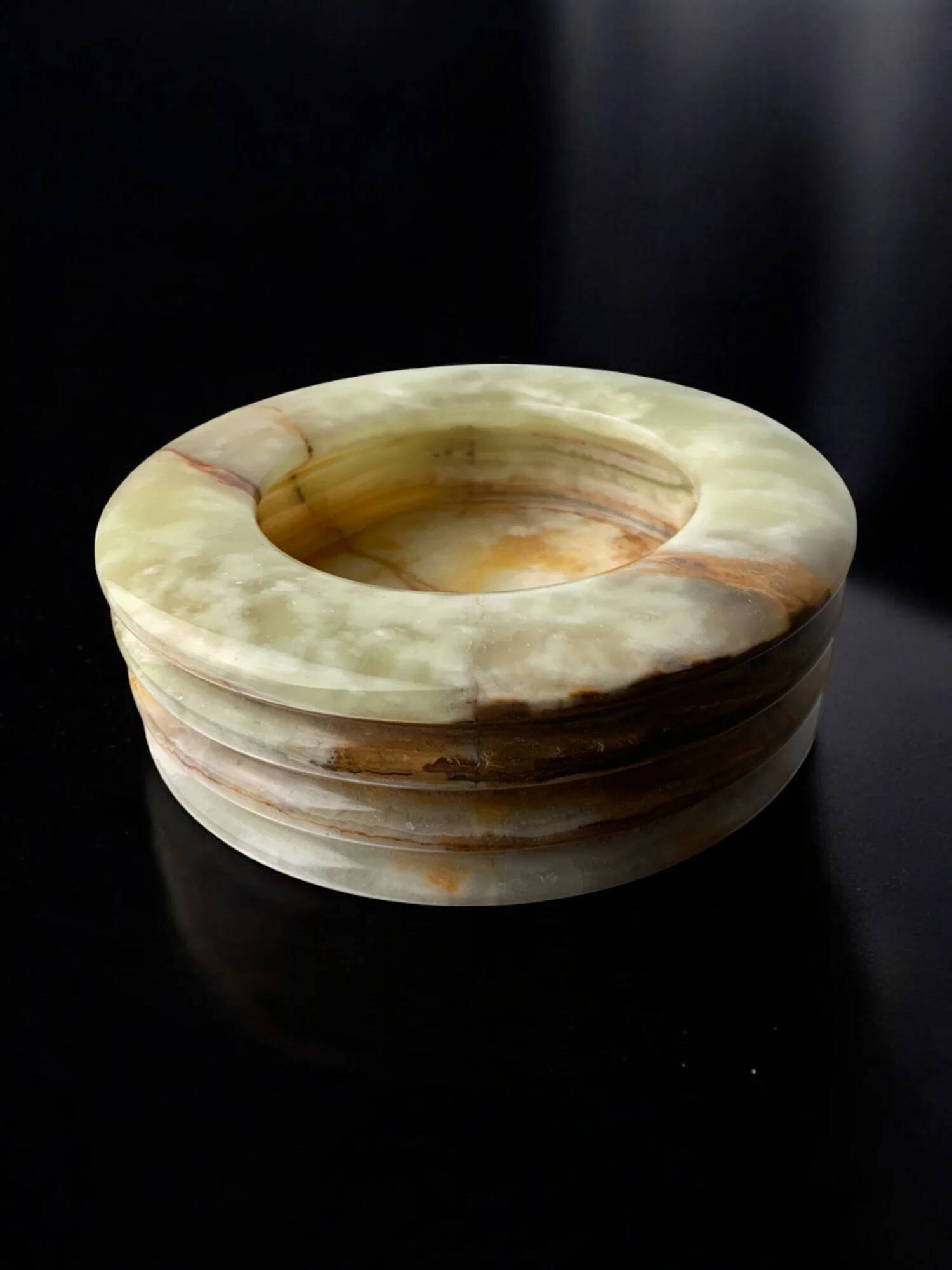 Mid-century onyx catchall ashtray, Italy, 1970s