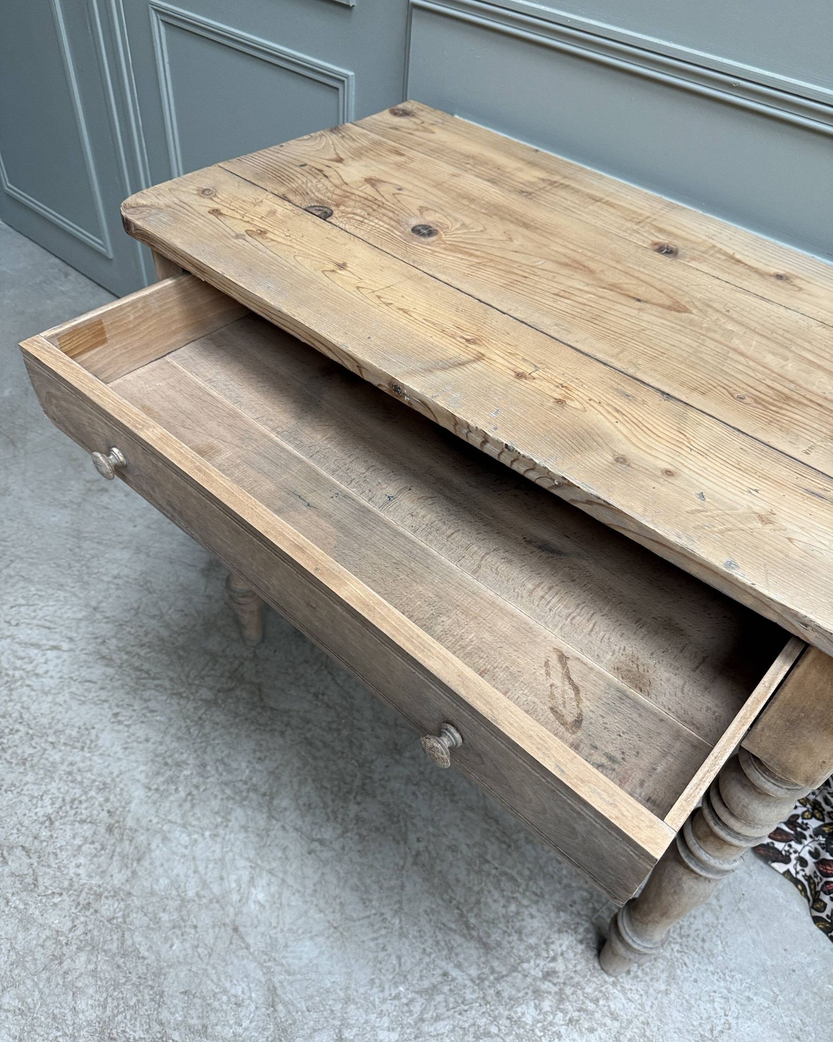 Small restored farmhouse console.