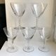 Set of 5 engraved wine glasses star model 50s