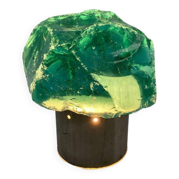 Vintage Table Lamp in Saint Gobain Glass in the style of Max Ingrand, 1960s