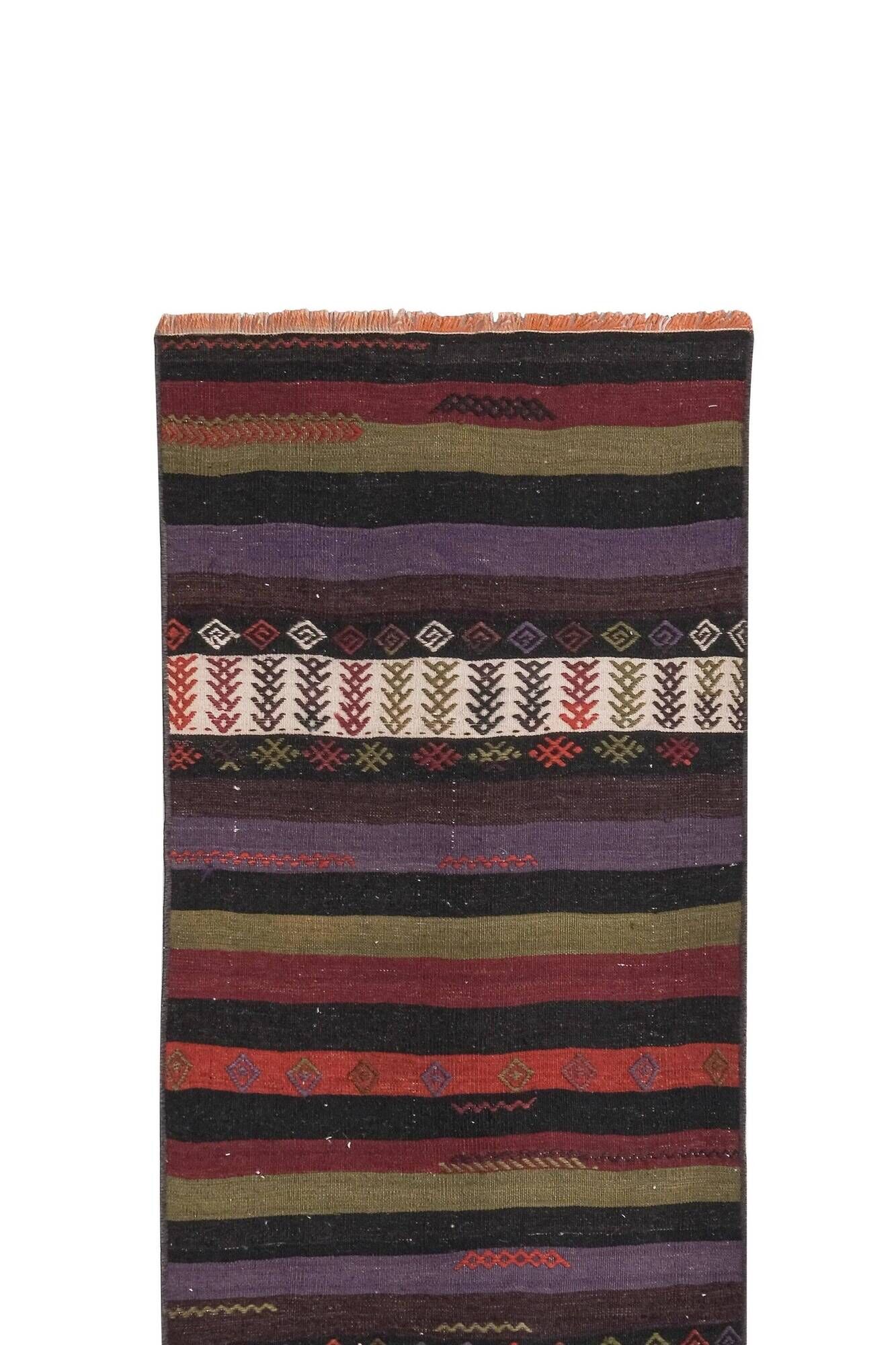 Vintage Turkish hallway rug 61x773 cm