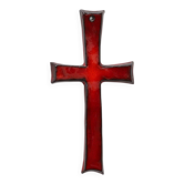 Red glazed ceramic Cross by Vandeweghe for Amphora, Belgium, ca. 1960
