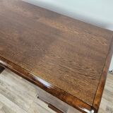 1930s oak open desk with drawers