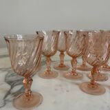 Set of 10 Rosaline Luminarc water glasses