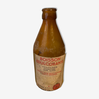 Old amber pharmacy bottle