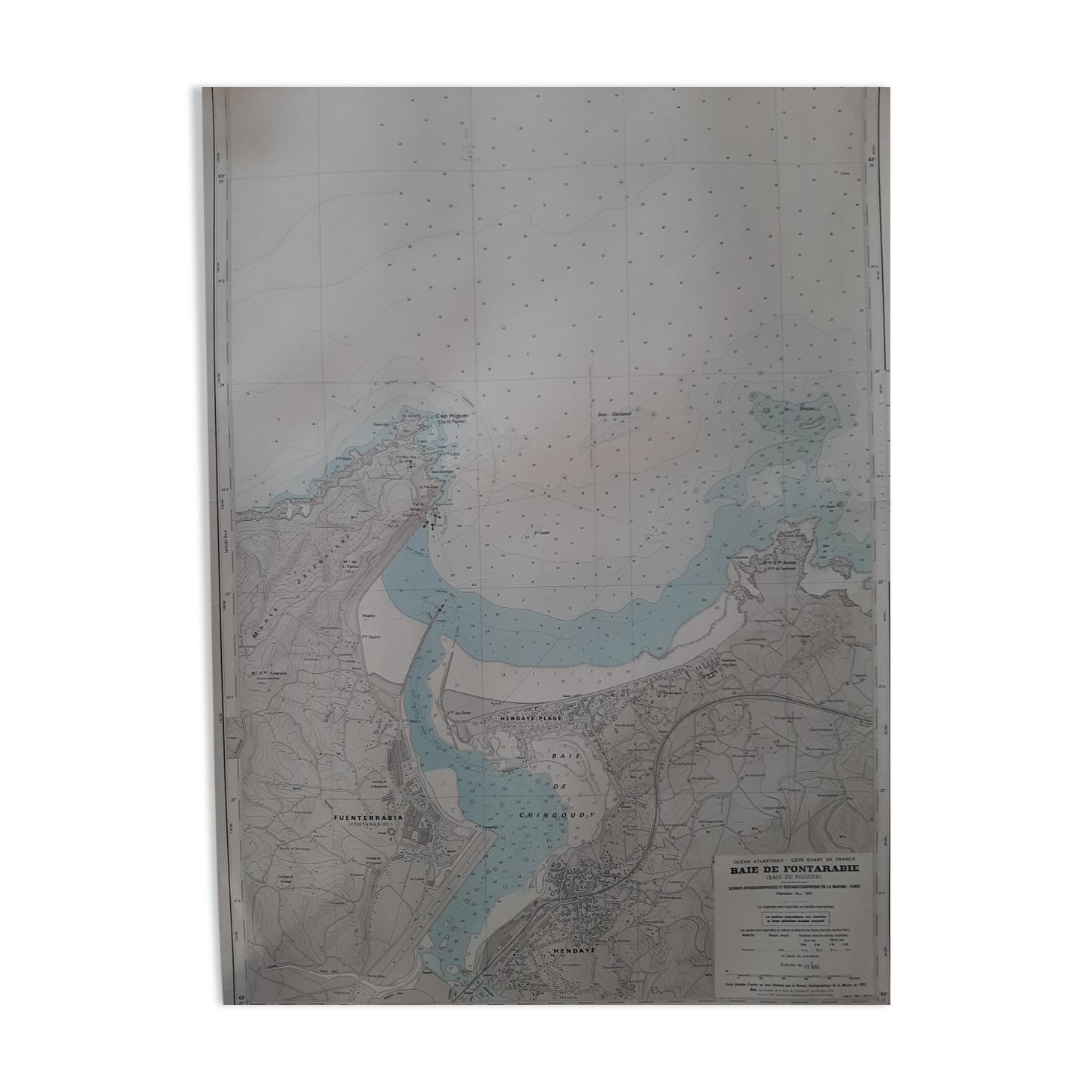 Nautical chart of the Bay of Hendaye