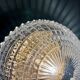 Vintage globe wall or ceiling light in molded diamond-point glass