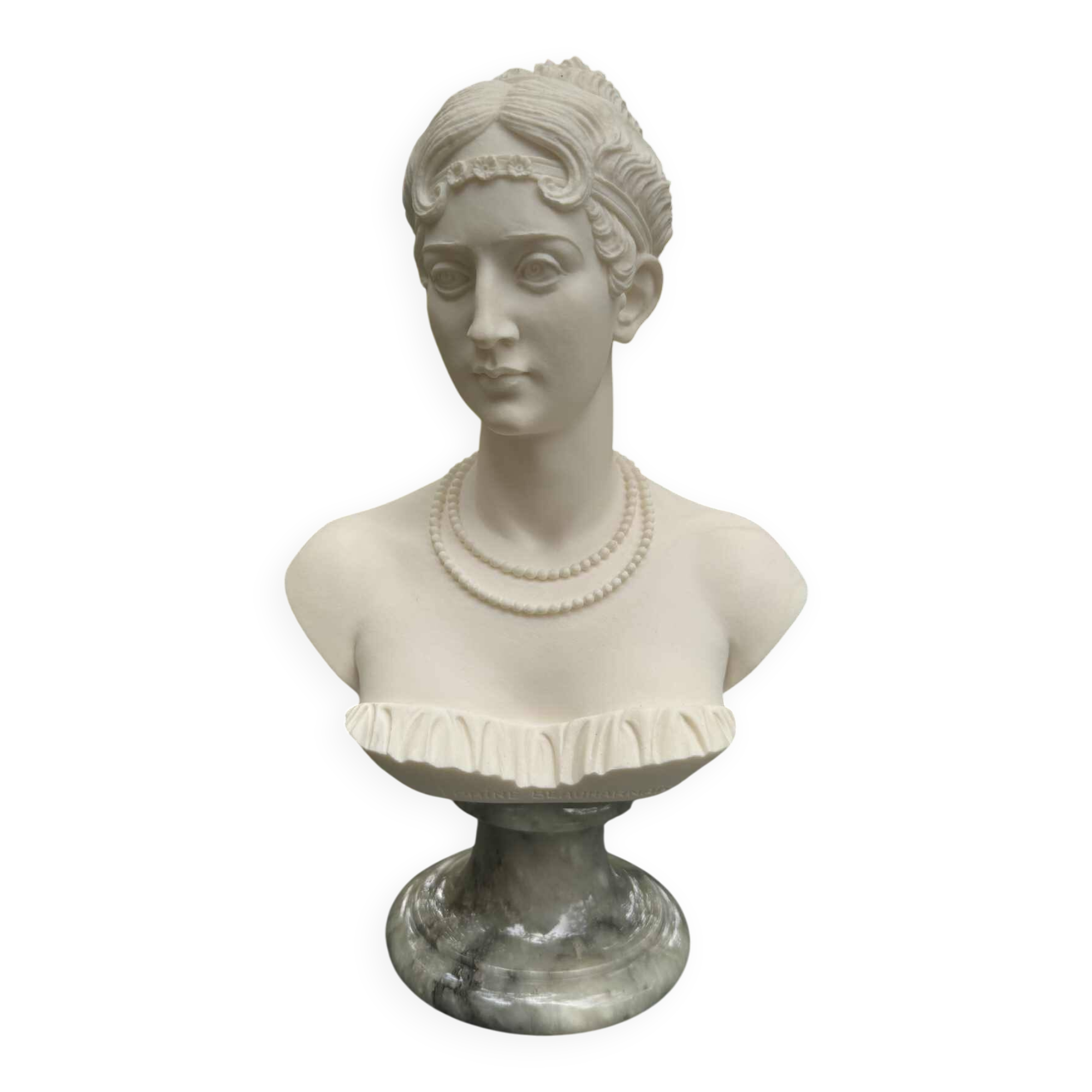 Joséphine de Beauharnais bust signed Arnaldo Giannelli, 1983