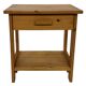 Vintage pinewood bedside table compact design 70's