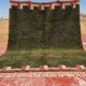 Moroccan Berber rug in khaki green and ecru 300x200 cm – handmade