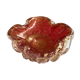 Murno red and gold vintage ashtray