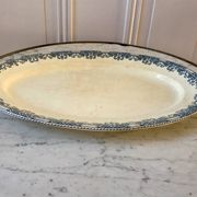 plat oval A&C Salins modèle Bourgogne fin XIXème