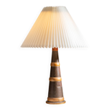 Scandinavian tapered copper and brass table lamp