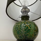 Lampe de table WMF Ikora par Karl Wiedmann en verre vert, années 1930