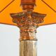 Neoclassical column table lamp in patinated brass