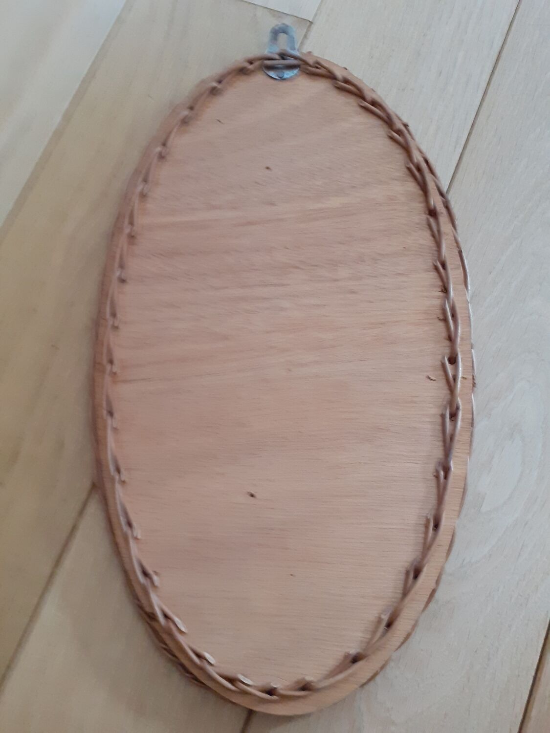 Oval wicker mirror 38 cm