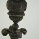 Silver bronze torch pair Paul Dubois