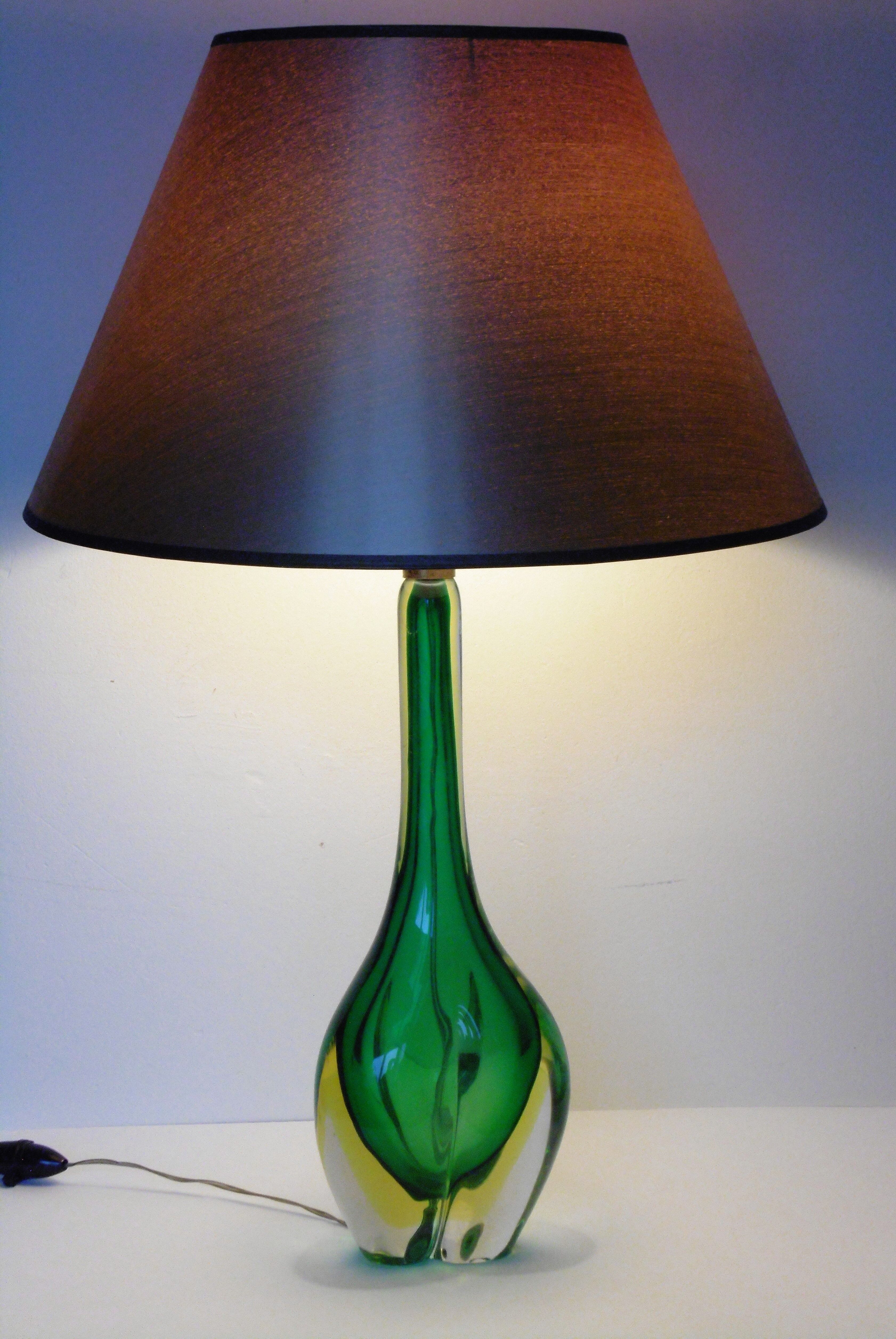 Murano Sommerso glass table lamp