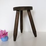 Farm tripod stool, rustic, vintage