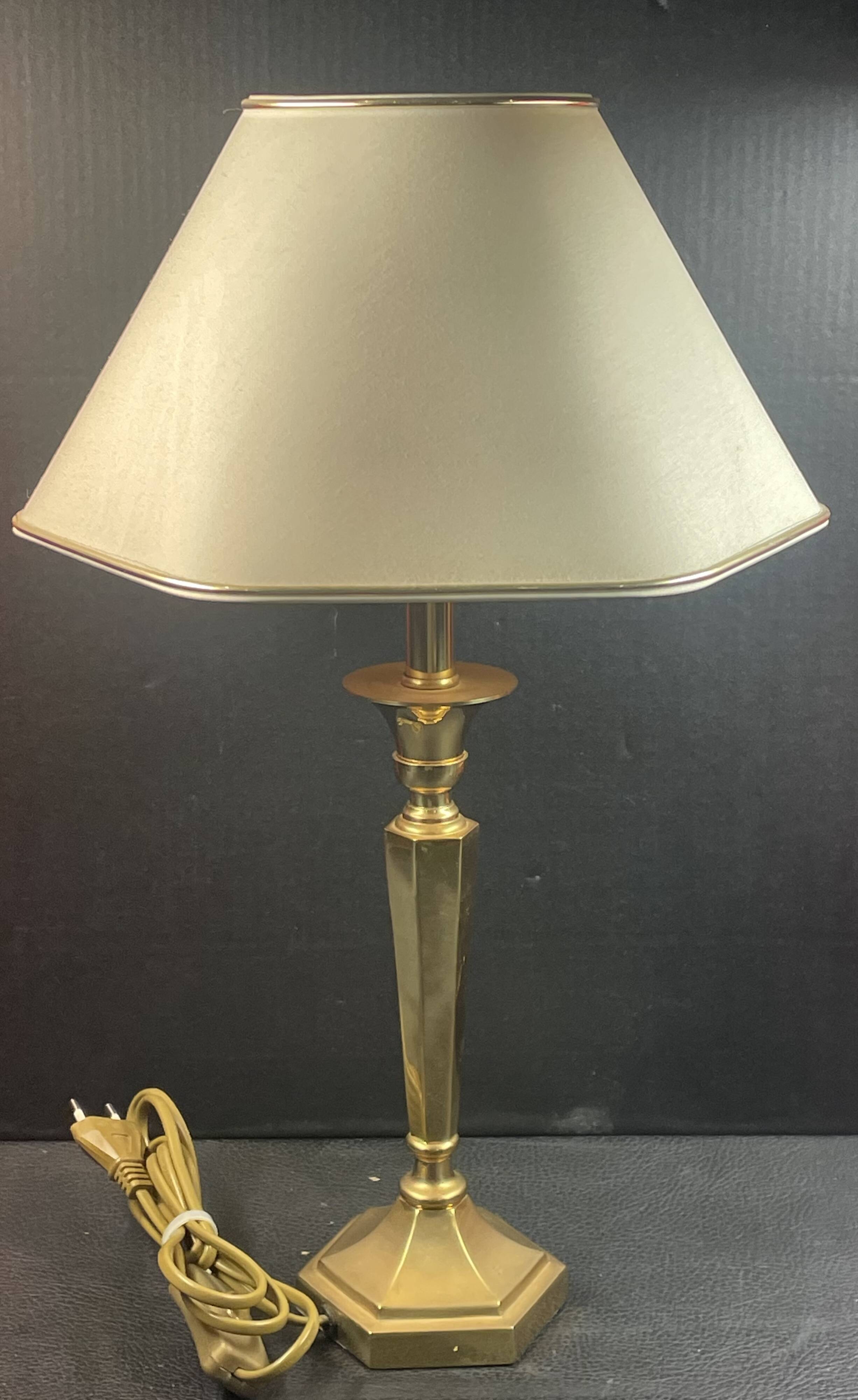 designer brass lamps with its lampshade