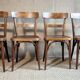 4 chaises bistro Horgen-Glaris Suisse années 30/40