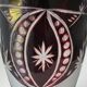 Vase en cristal de Bohème/Boho tchèque, Rouge bordeaux, vintage