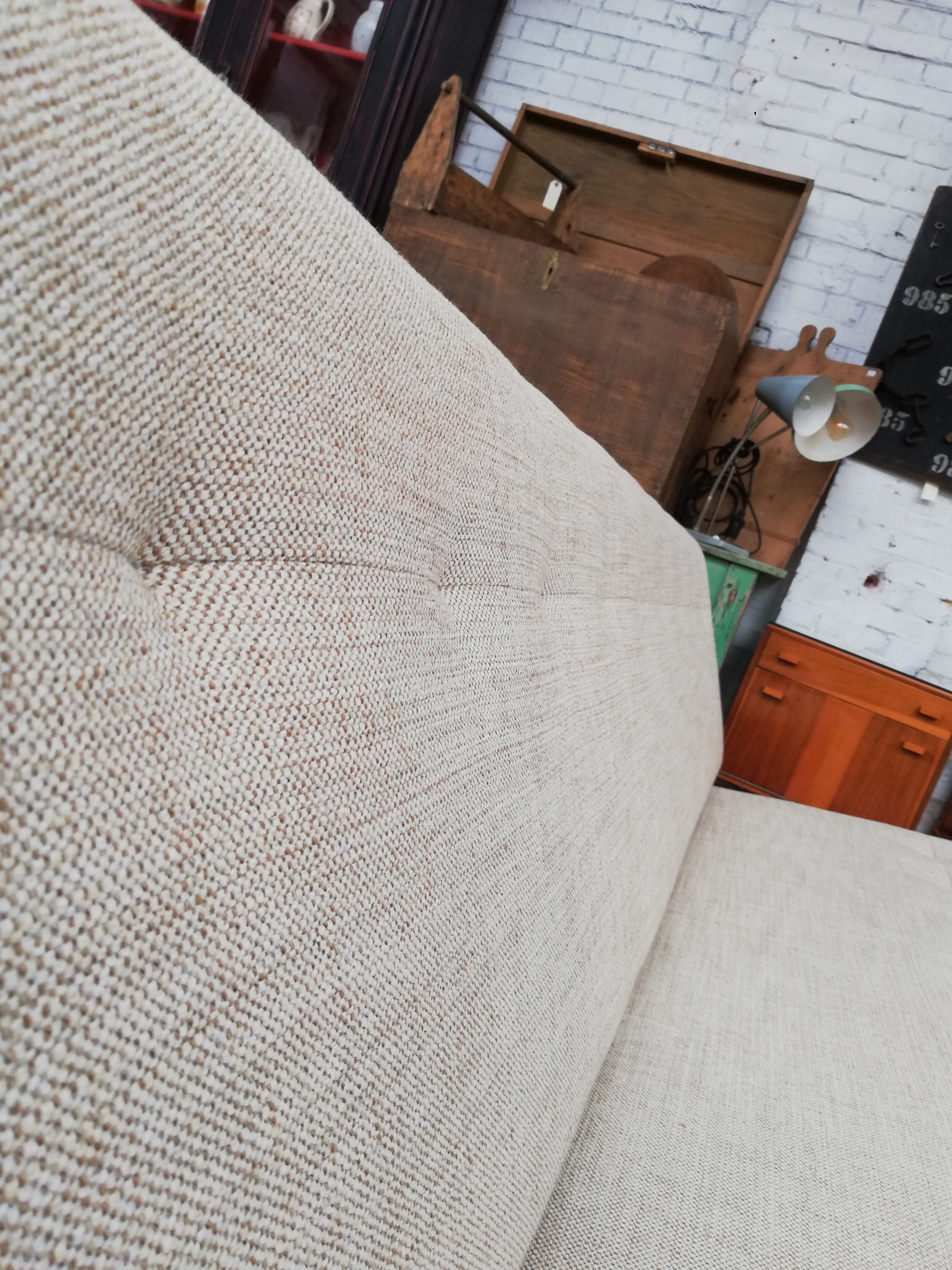 Large vintage convertible sofa bed, 70s, Czechoslovakia