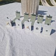 5 perspex wall lights, 1960s-70s