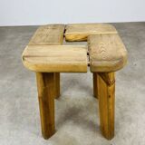 Finnsauna Olof Ottelin brutalist style stool, 1960s