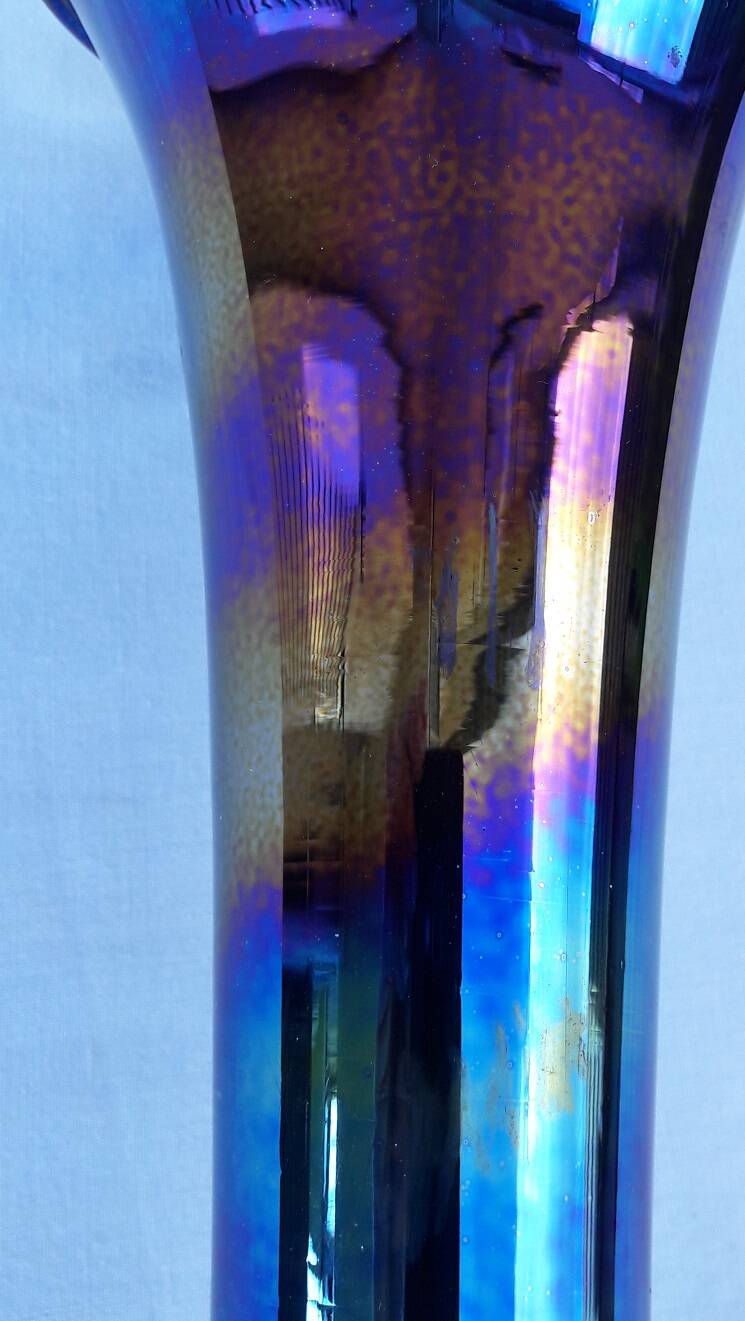 Iridescent glass vase