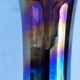 Iridescent glass vase