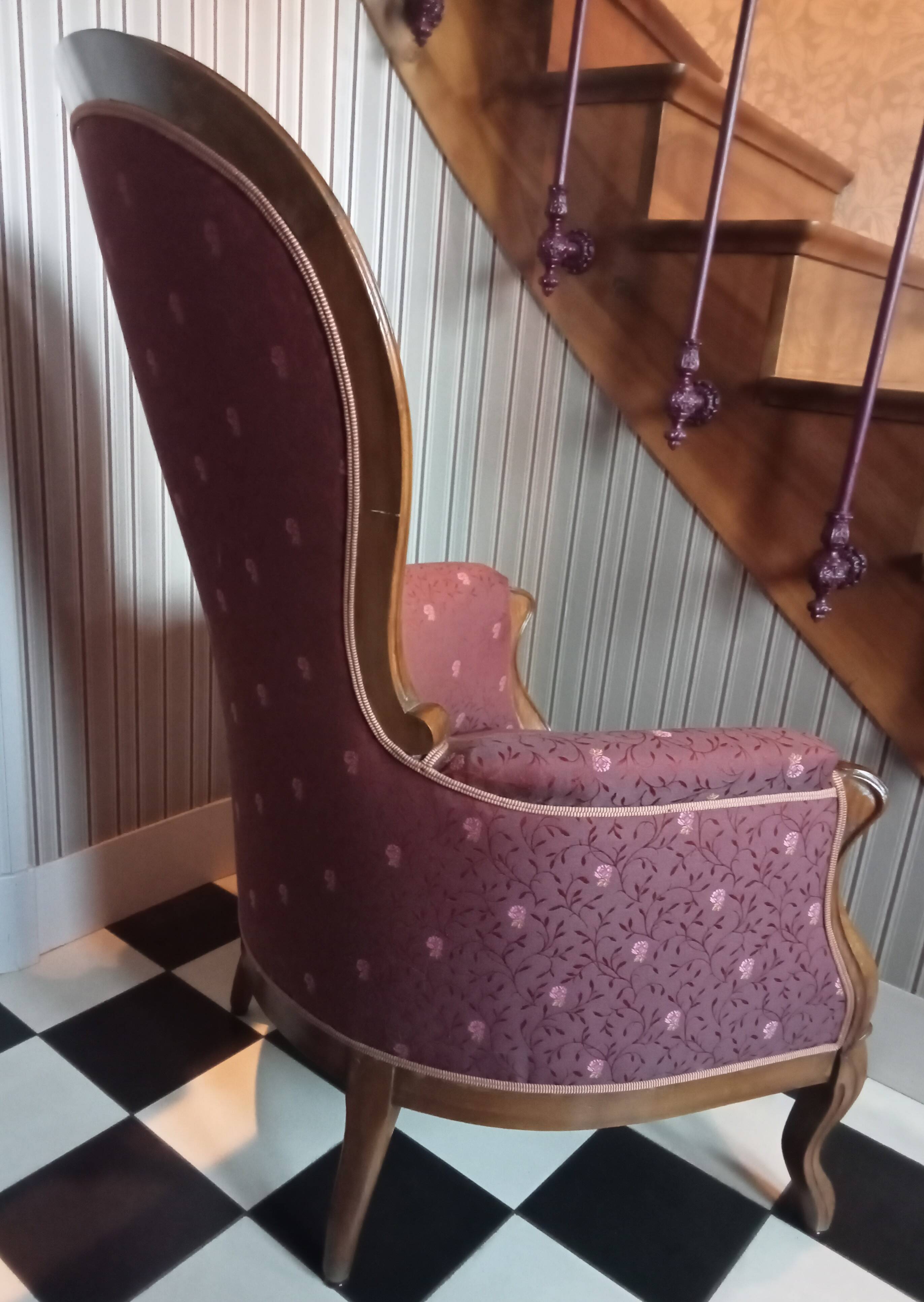 Pair of NIII walnut armchairs