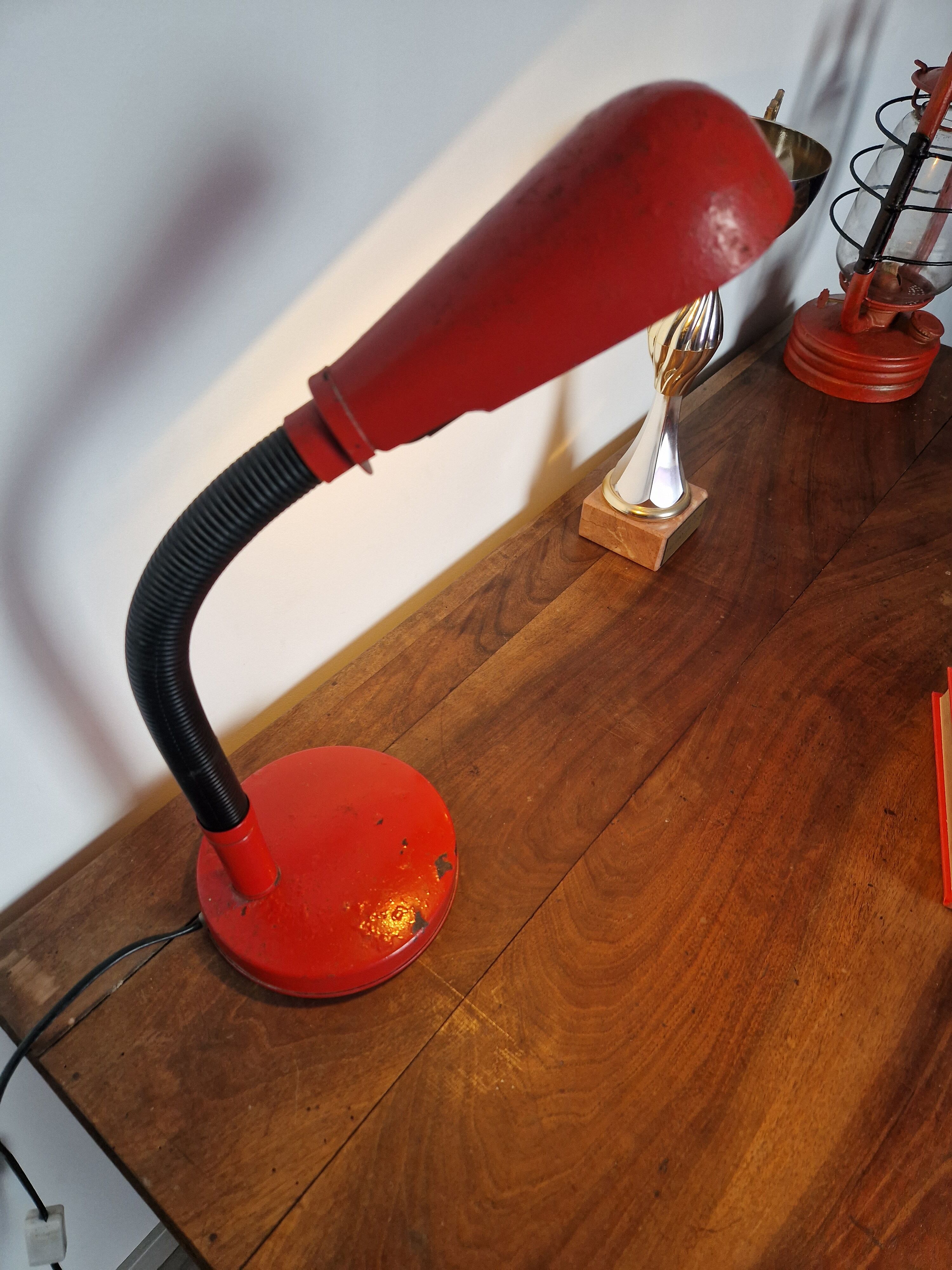 Vintage red desk lamp