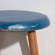 Antique wooden stool with a round seat – Central Europe, around 1950