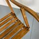 Vintage scandinavian oak campaign folding chair, 1920s