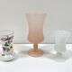 Set of three small antique vases in opaline and porcelain - 1950s