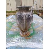 Pair of cast iron vases from 1900 from Charleville-Mézières