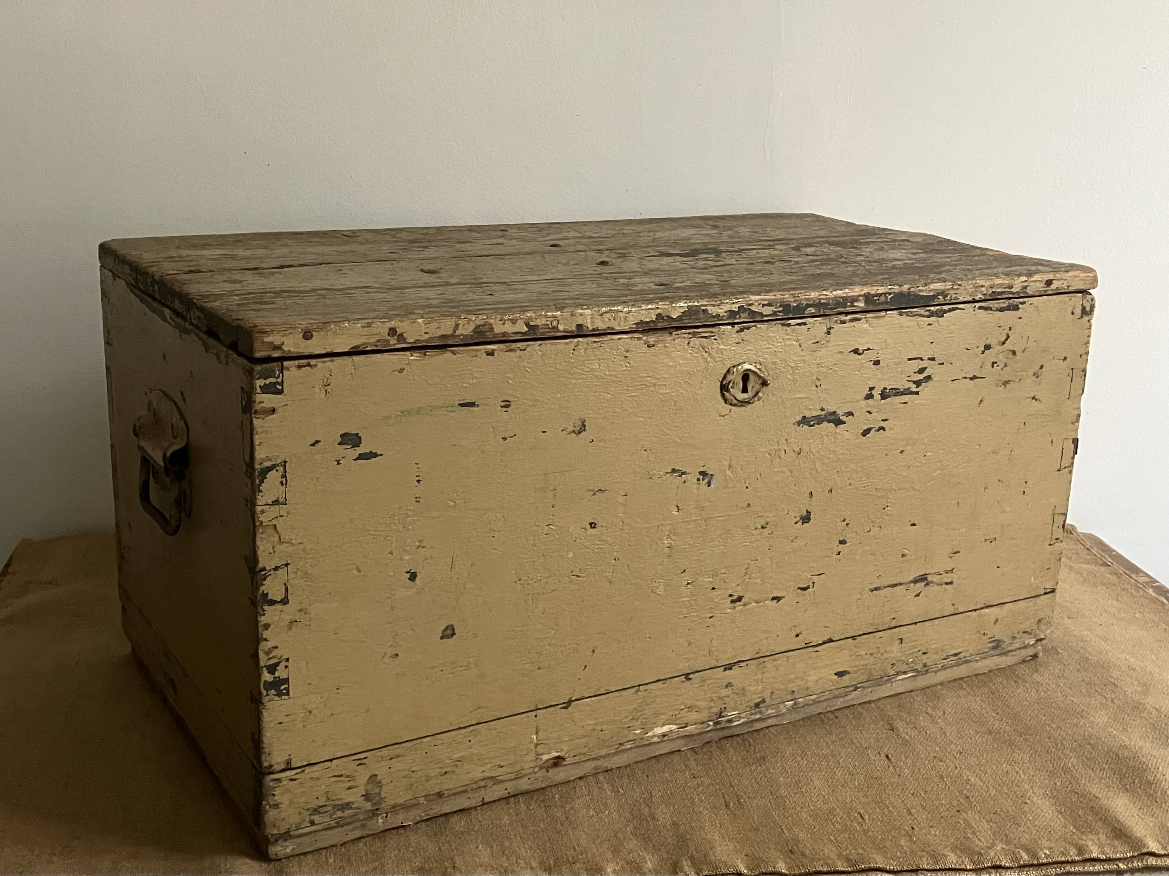 Large wooden chest, storage trunk