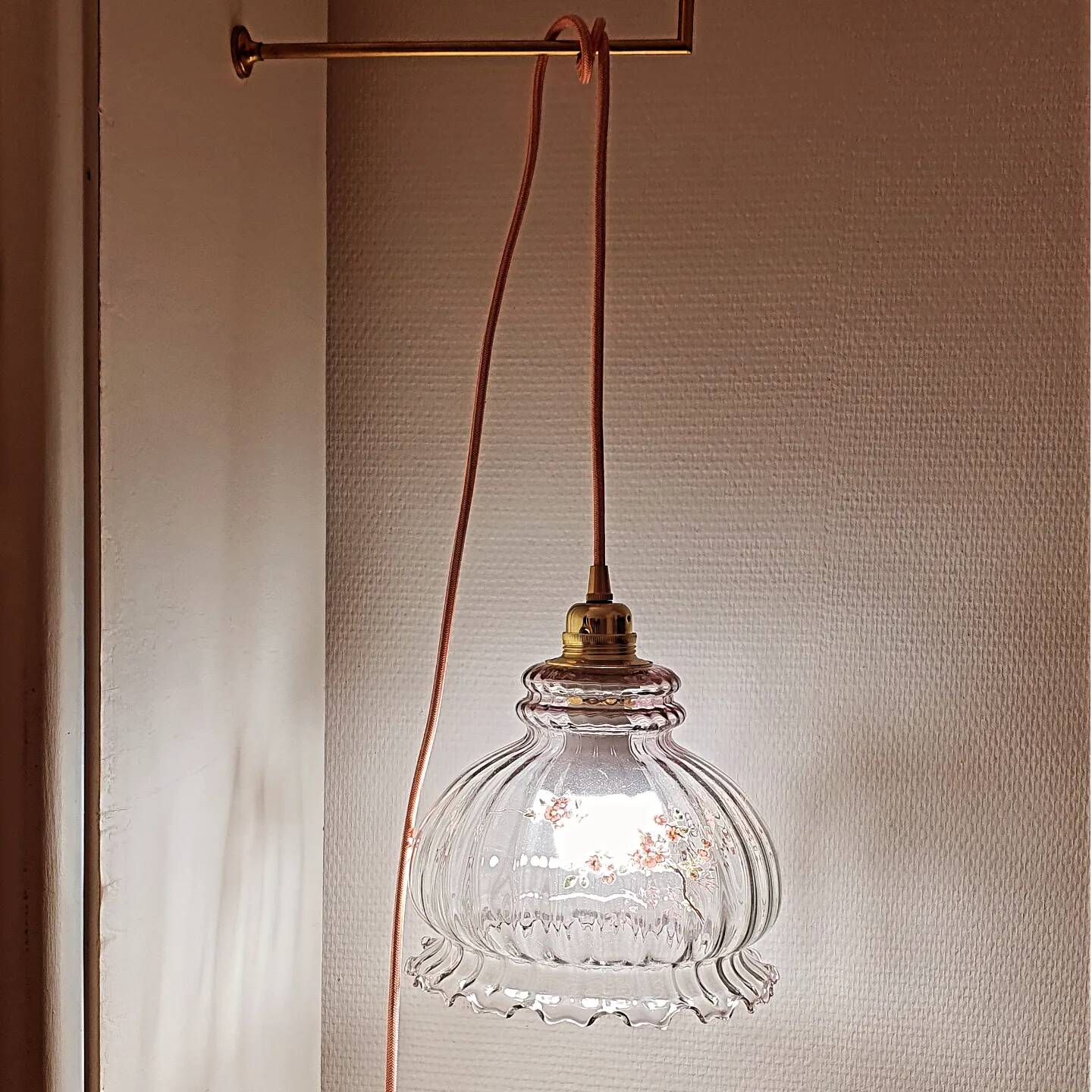 Glass stroller with cherry blossom decor