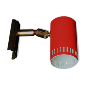 Tube red metal applique adjustable vintage 70 s