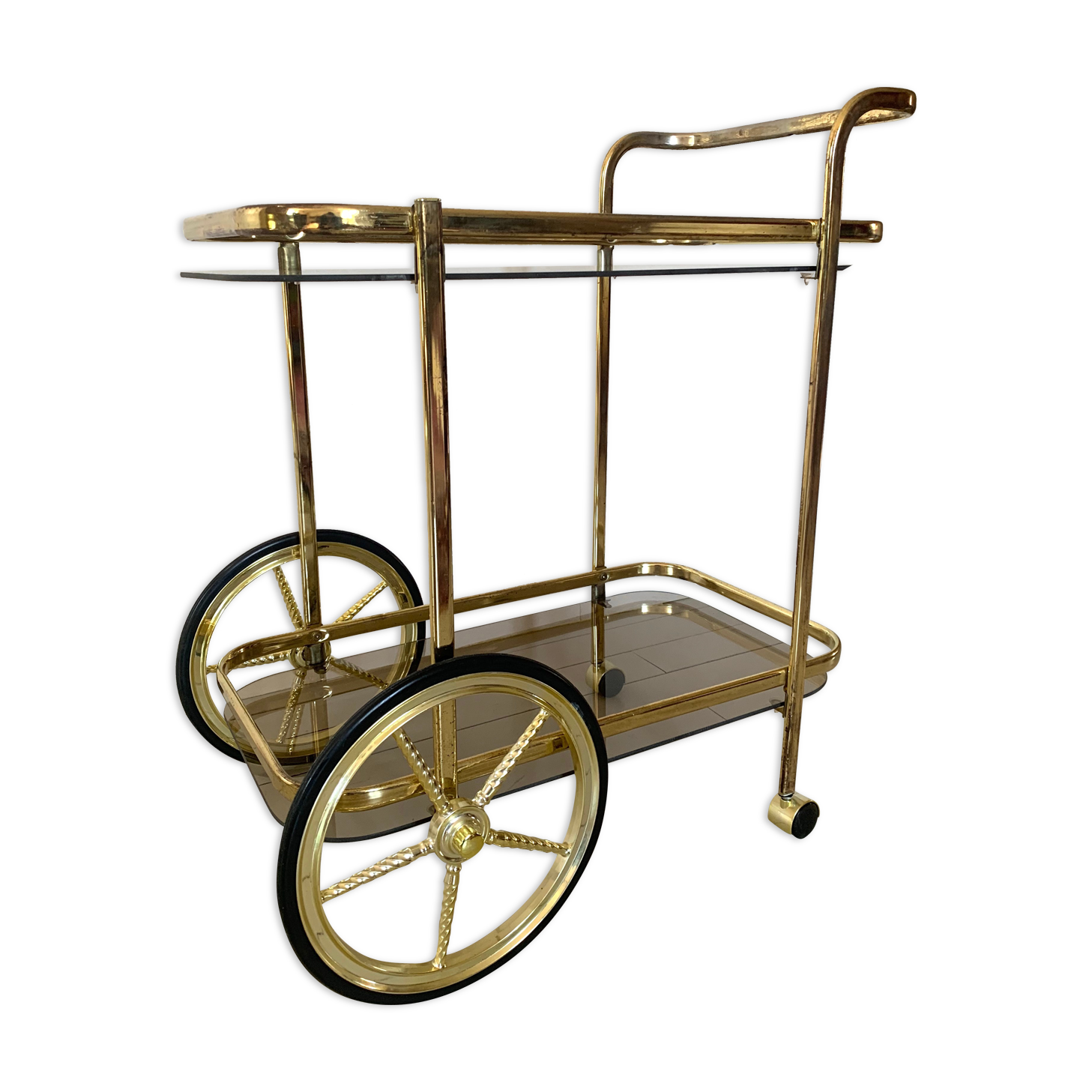 Golden dessert on wheels