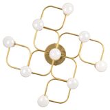 1 of 2 Sciolari Leola wall-mounted ceiling light in brass, Germany, 1970s